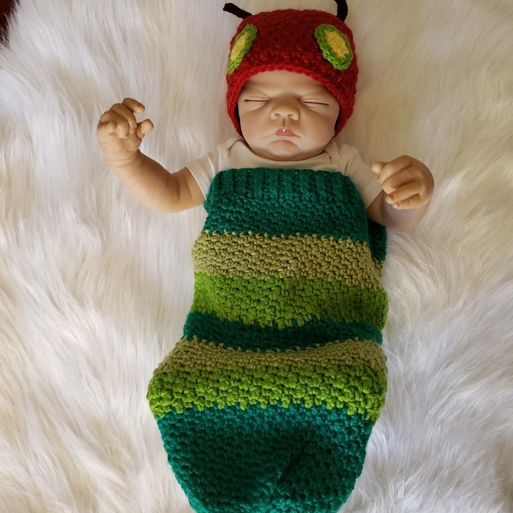 💚Handmade Caterpillar photo prop